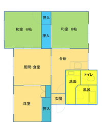 番野地住宅一　54-1　平面図