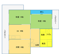 番野地住宅二　55‐2　平面図