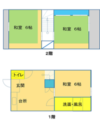 山本住宅　1種　長屋2階建て　平面図