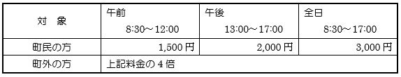 陸上競技場（使用料金）